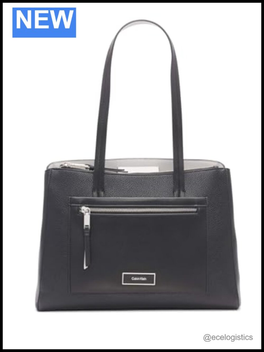 Vegan Leather Tote Bag 2-in-1 Triple Compartment Travel Work Purse